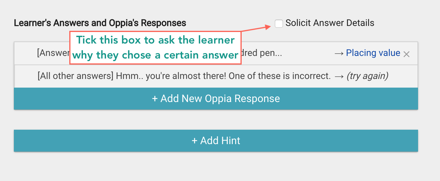 Solicit Answer Details checkbox
